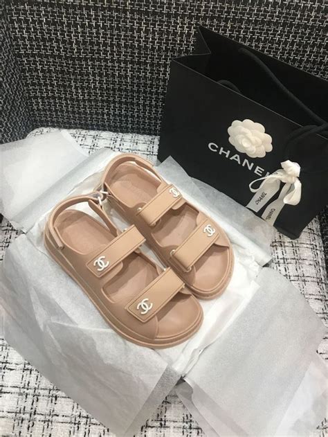 sandales chanel été 2023|Chanel velcro sandals.